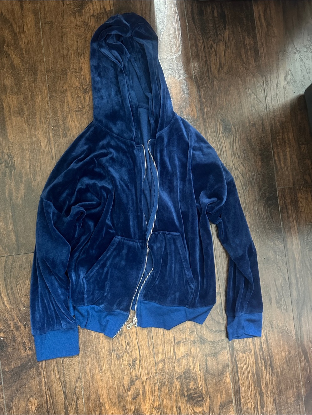Felina Navy Blue Velour Hoodie & Jogger Set - Picture 3 of 3